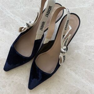 Dior Midnight Blue J'Adior Slingback Heels